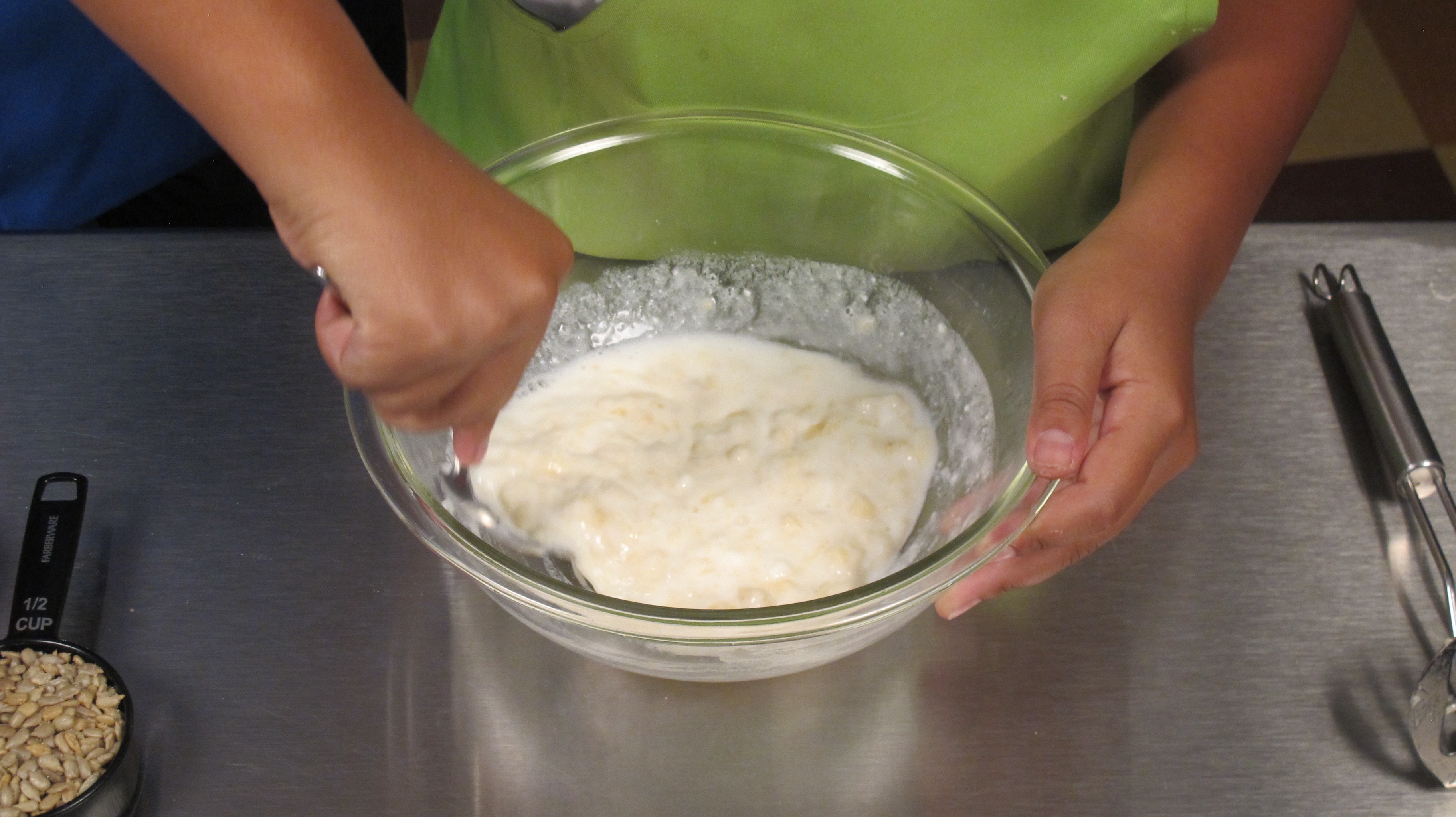Mix together with water.