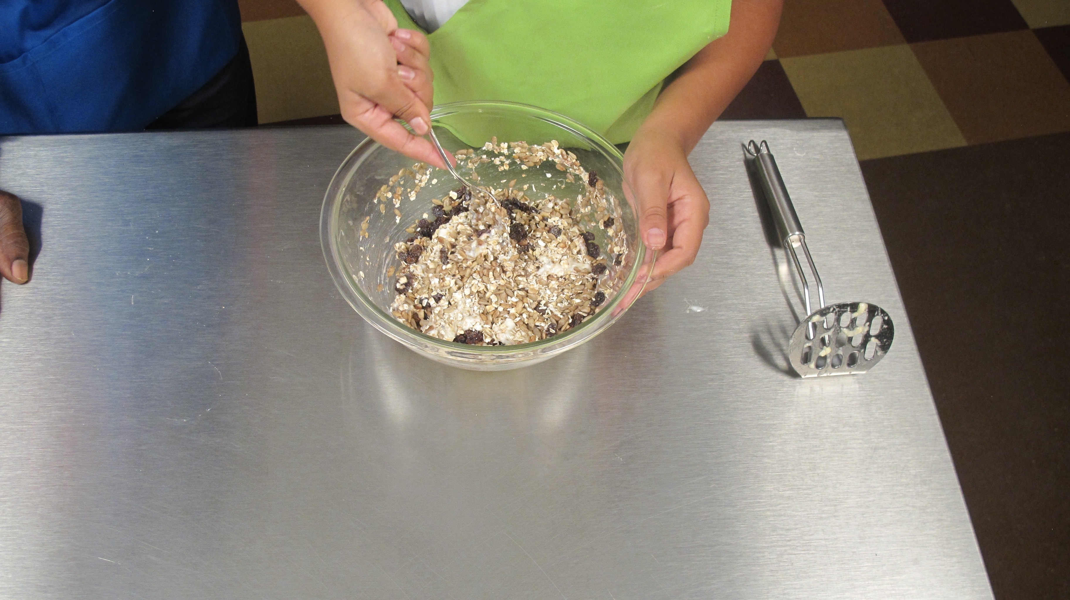 Batter should be thick and easily spoonable.
